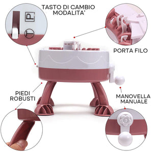 Macchina per Uncinetto Maglieria Telaio Rotante Doppia Modalita' Bambini Adulti