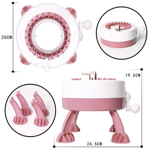 Macchina per Uncinetto Maglieria Telaio Rotante Doppia Modalita' Bambini Adulti