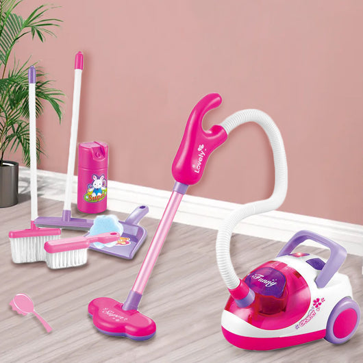 Set Aspirapolvere Giocattolo con Scopa e Accessori Giochi Emulazione Idea Regalo
