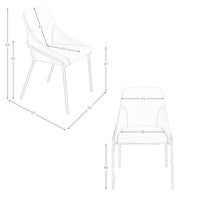 Sedia in similpelle arancione