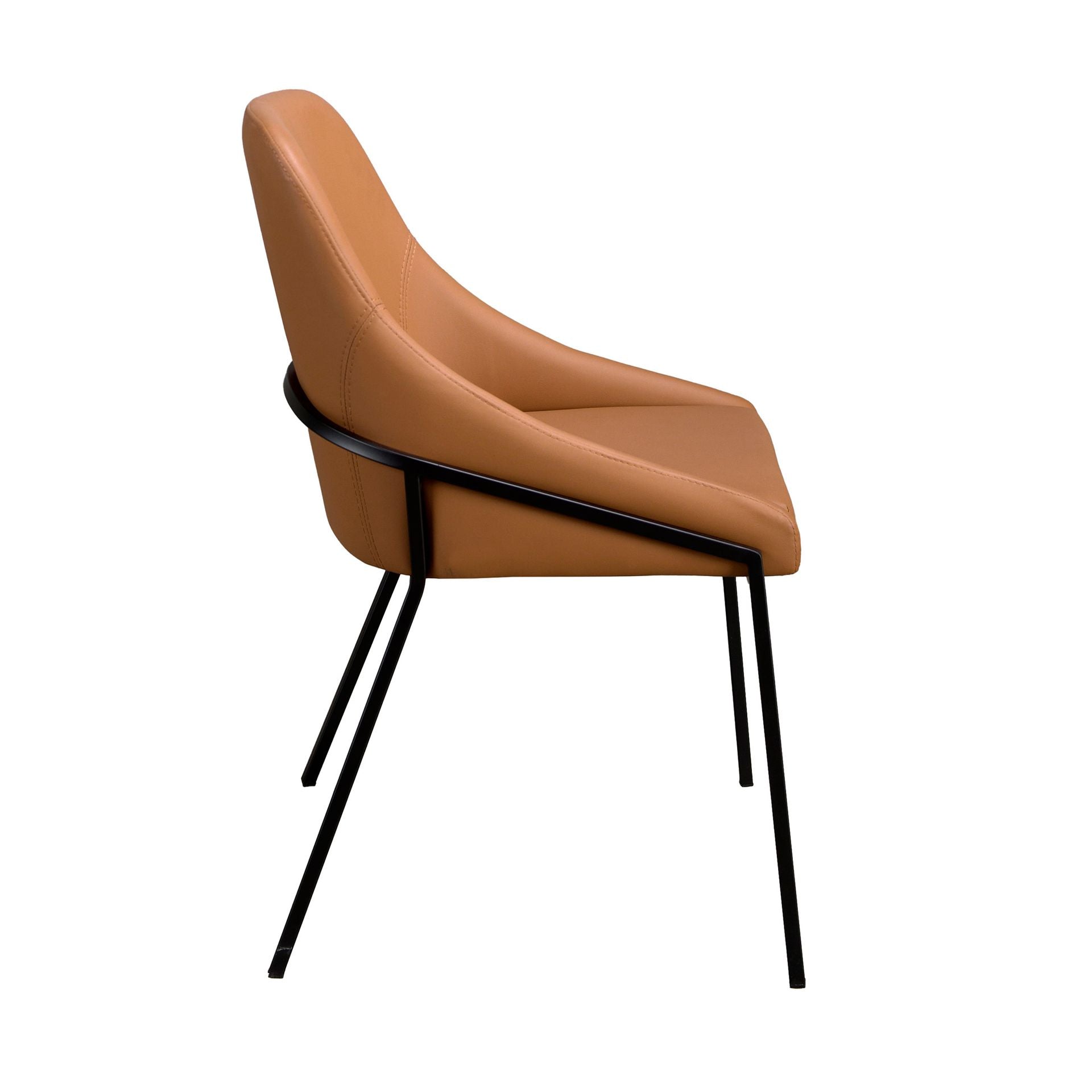 Sedia in similpelle arancione