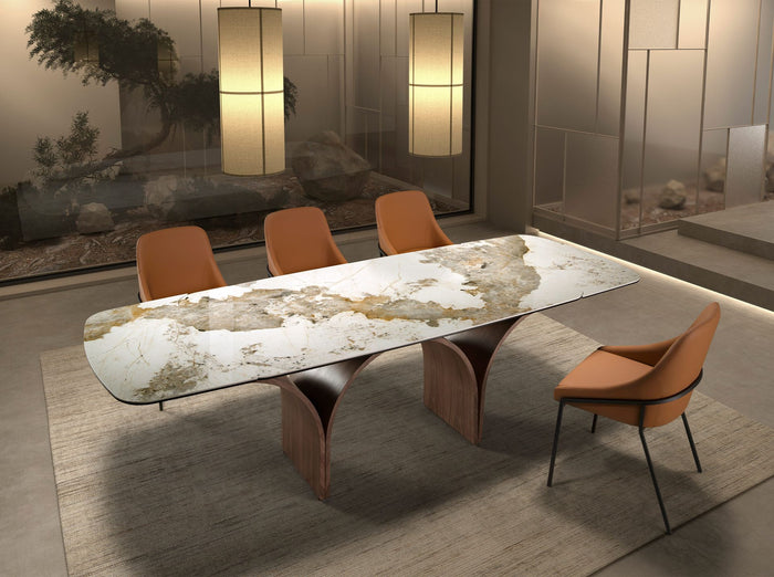 Sedia in similpelle arancione