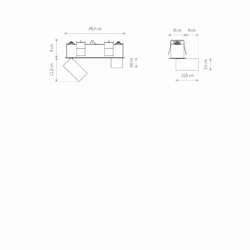 Faretto incasso orientabile doppio GU10 10W Nowodvorski 10465