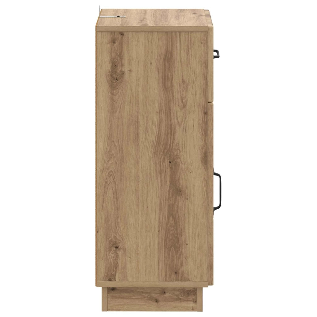 Mobiletto da Bagno HOORN Rovere Artigianale 30 x 31 x 77 cm 897274