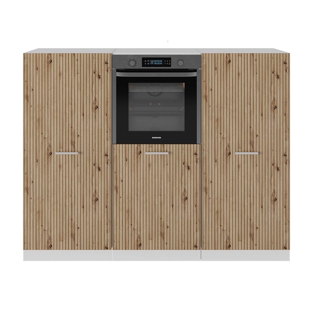 Vicco Cucine componibili piccole Rovere artigianale/bianco 180 cm senza piano di lavoro