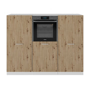 Vicco Cucine componibili piccole Rovere artigianale/bianco 180 cm senza piano di lavoro