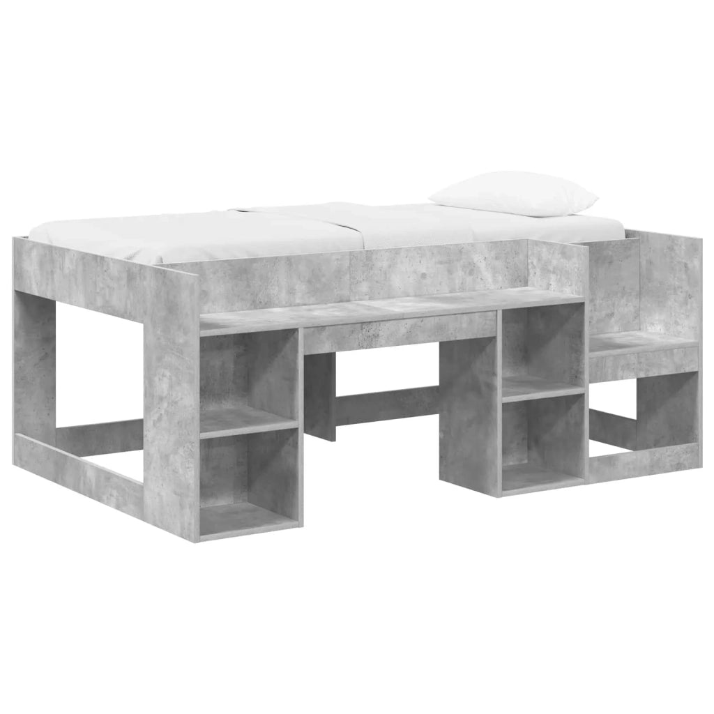 Telaio del letto con storage Grigio Cemento 80 x 160 cm 3422622