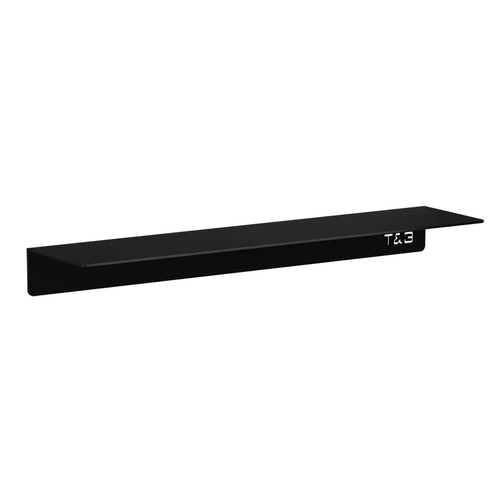 Mensola da bagno in alluminio Nero opaco, dimensioni 20 cm | Bergen