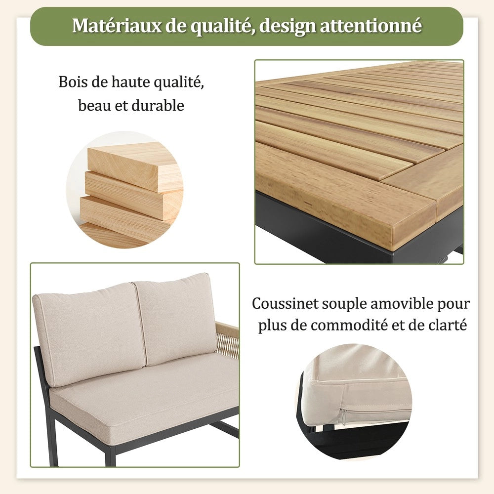 Set da giardino per 7-8 persone - Zephmum - Moderno e resistente alle intemperie