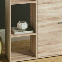 Scarpiera 2 Ante Ripiani Doppia Profondità Melamina 102x25,5x98cm Colore Quercia