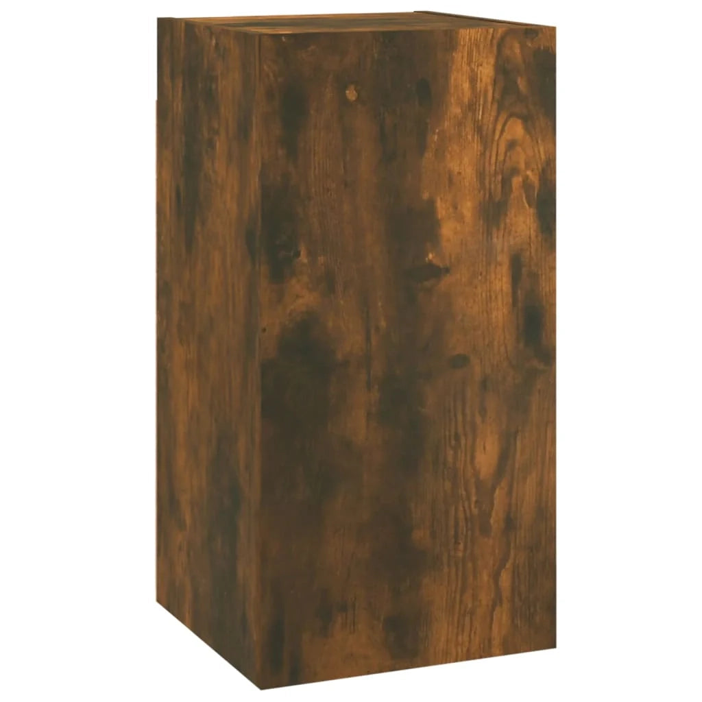 Set di mobili da 4 pezzi tra cui armadio credenza mobile TV set per soggiorno/camera da letto legno ingegnerizzato rovere affumicato finitura marrone 02_0024783