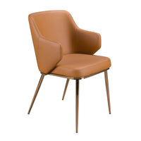 Sedia in similipelle marrone