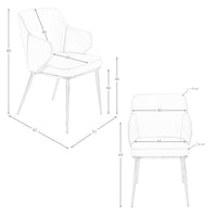 Sedia in similipelle marrone