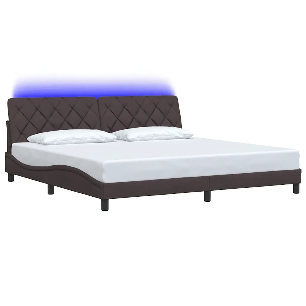 Giroletto con LED senza Materasso 200x200 cm in Tessuto