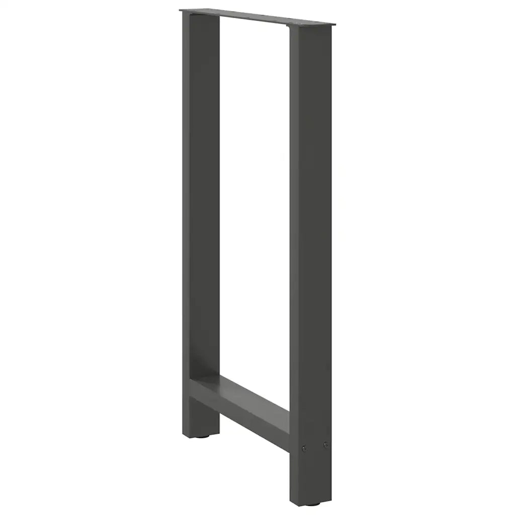 Gambe per tavolo da bar antracite 2 pz 60x(100-101) cm in acciaio 4013346