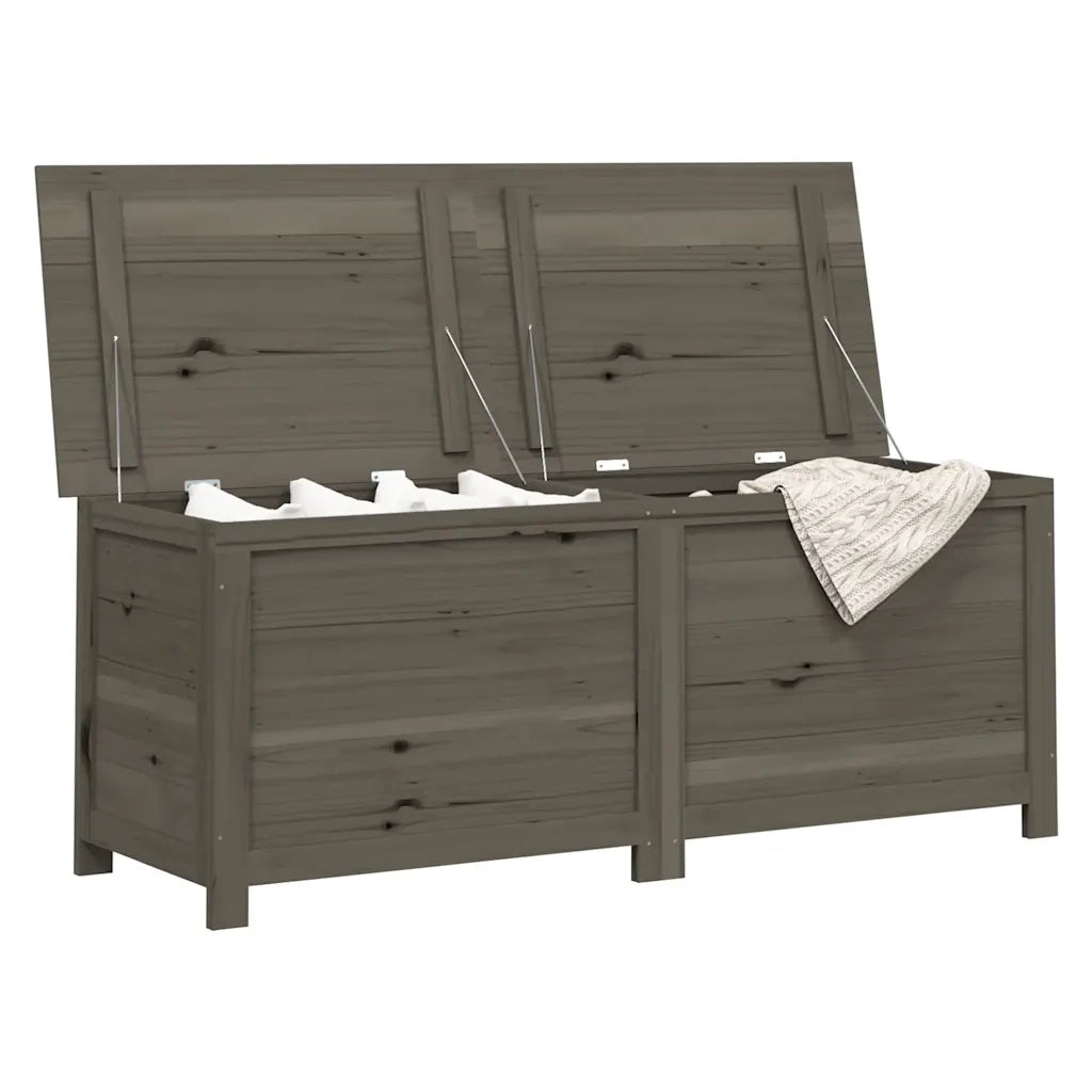 Scatola Cuscini Antracite 150x50x56 cm Legno Massello di Abete 152172