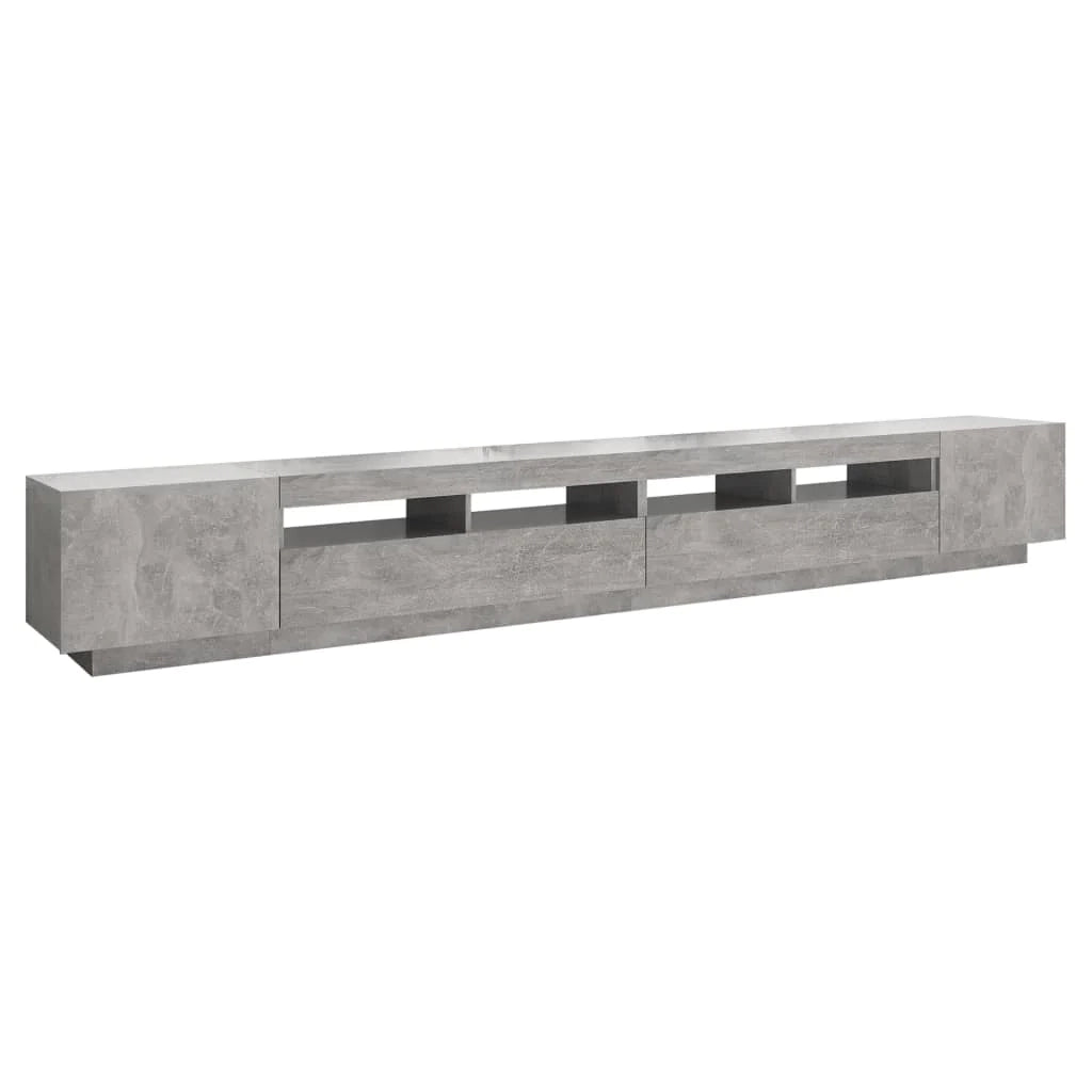 Mobile TV multimediale scaffale TV credenza mobile TV sala da pranzo soggiorno camera da letto con luci LED 300 x 35 x 40 cm grigio 02_0026594