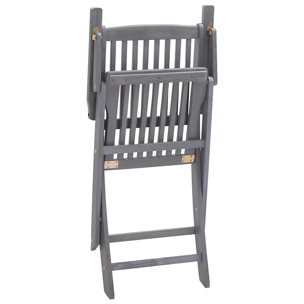 Sedie da Giardino Pieghevoli 8 pz con Cuscini Massello Acacia 3078271
