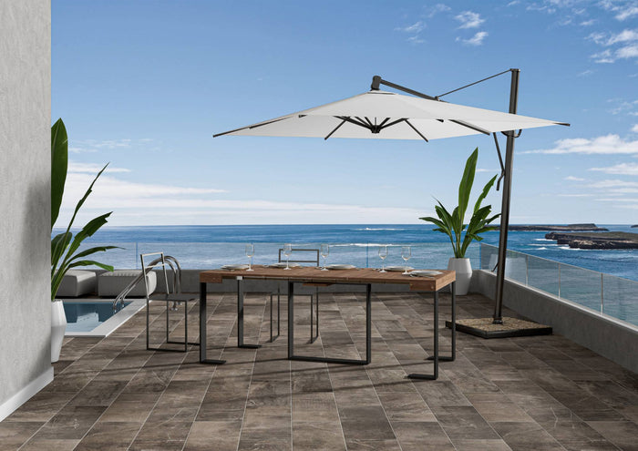 Consolle Allungabile 90-290x40x77 cm in Nobilitato Marrone