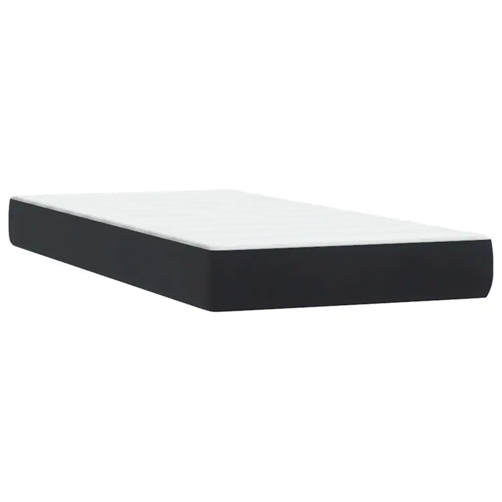 Letto a Molle con Materasso e LED Nero 200x220 cm in Velluto 3316949