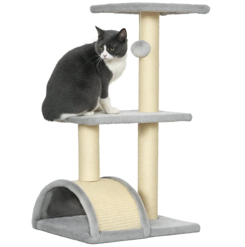 Tiragraffi per gatti 72 cm grigio chiaro con sisal