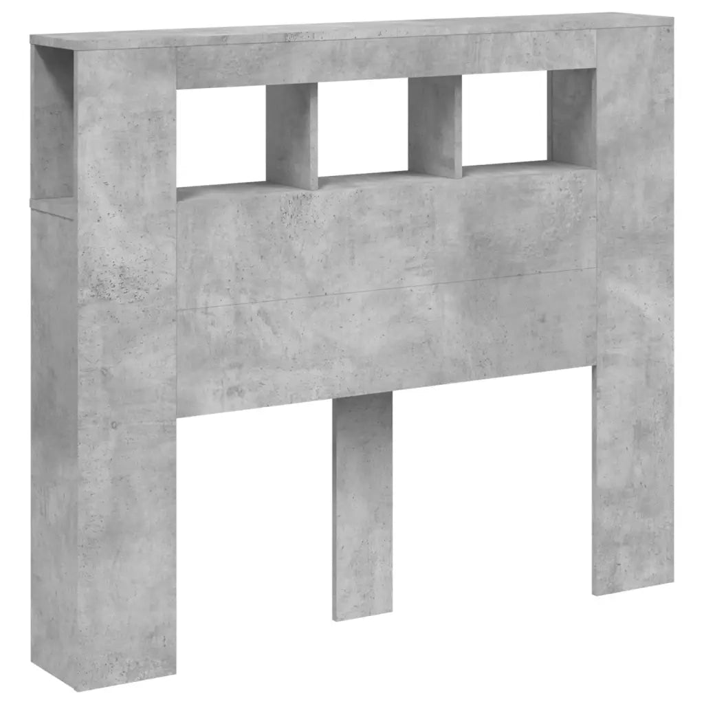 Testiera | Testata LED Grigio Cemento 120x18,5x103,5 cm Legno Multistrato