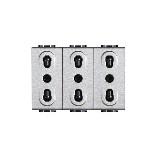 Living Int. - Presa Triplex bipasso 2P+T 10/16A 250 Vac - NT4180/3