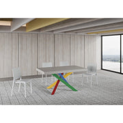 Tavolo allungabile 160/420x90 cm Volantis Premium telaio Multicolore 4/B - Cashmere
