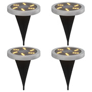 Set di 4 luci solari da giardino multifunzionali per esterni 11 x 13 cm design moderno plastica nera 02_0056669