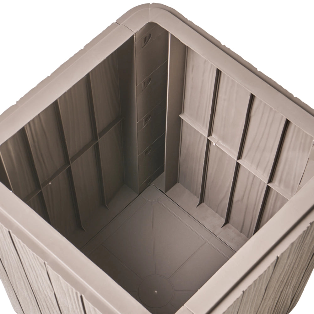 Contenitore da giardino Tortora Polipropilene 40 x 42 cm Cassetta degli attrezzi da esterno per tessuti