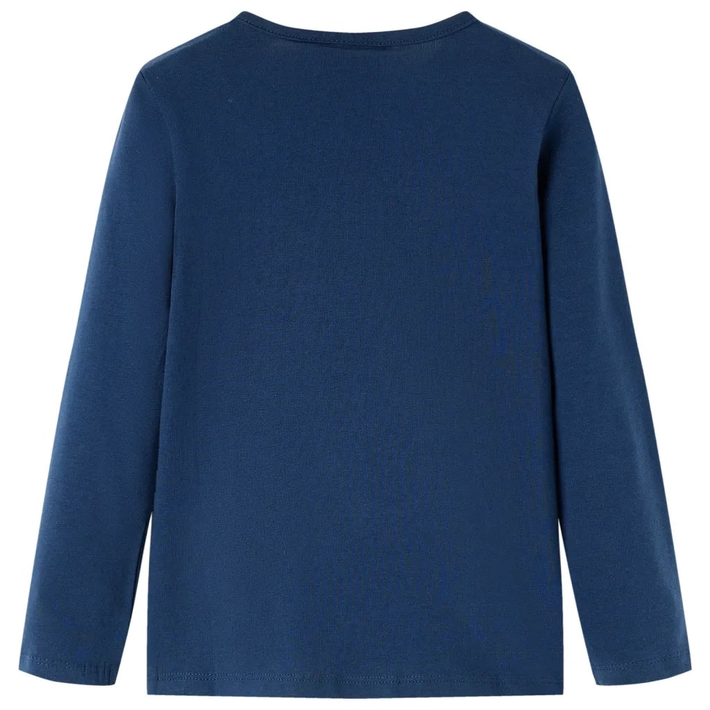 Maglietta da Bambina a Maniche Lunghe Blu Marino 116cod mxl 132058