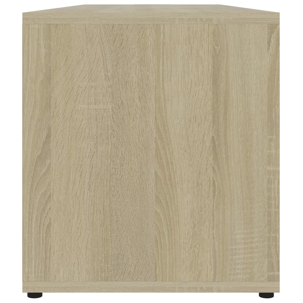 Mobile TV multimediale mensola TV credenza TV sala da pranzo soggiorno camera da letto rovere Sonoma 120 x 34 x 37 cm legno ingegnerizzato marrone 02_0027465