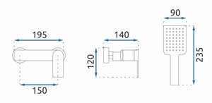 Rubinetto Doccia Rea Storm Gold