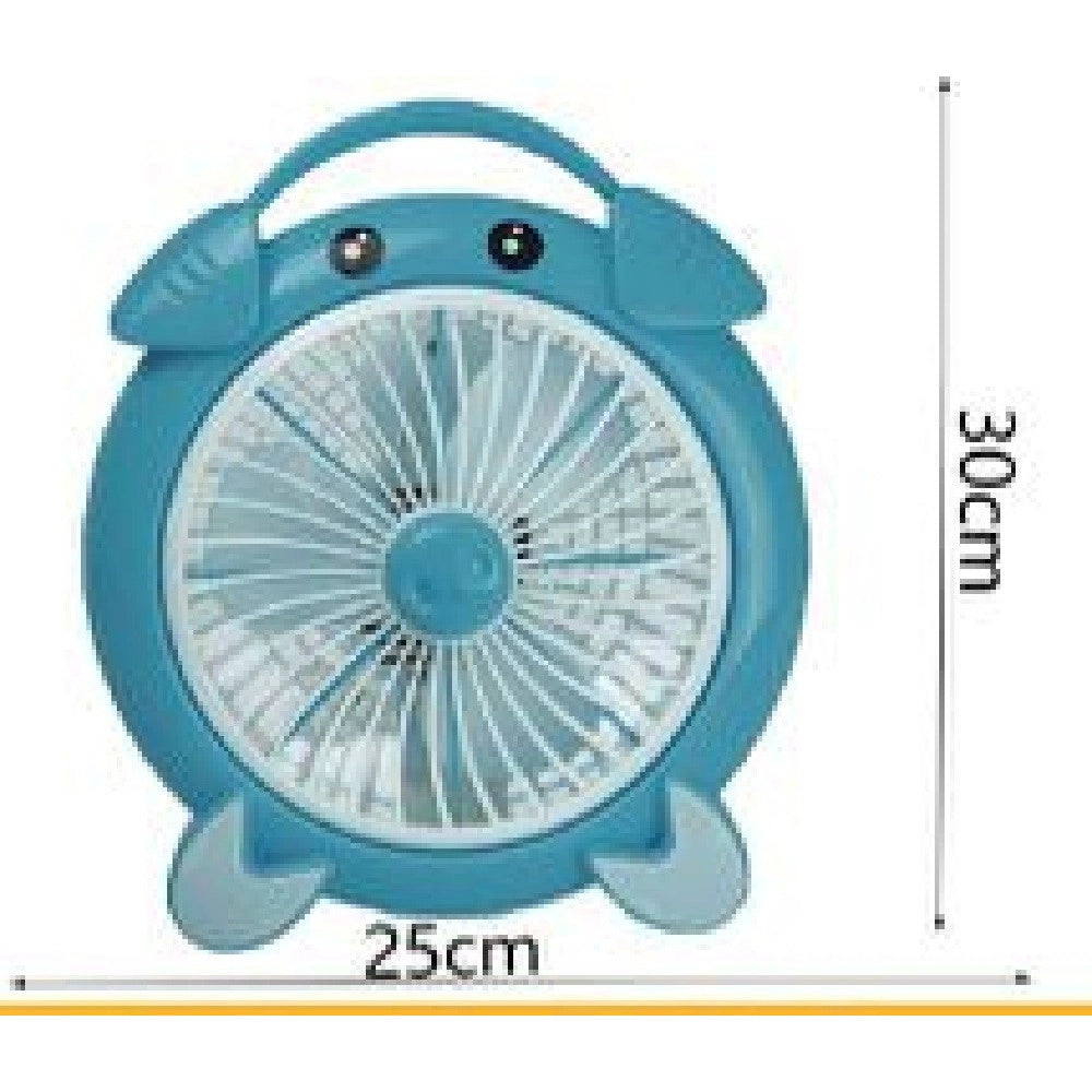 Trade Shop - Ventilatore Elettrico 30 Watt 3 Ventole Silenzioso Da Tavolo Colorato Tx-9280 -