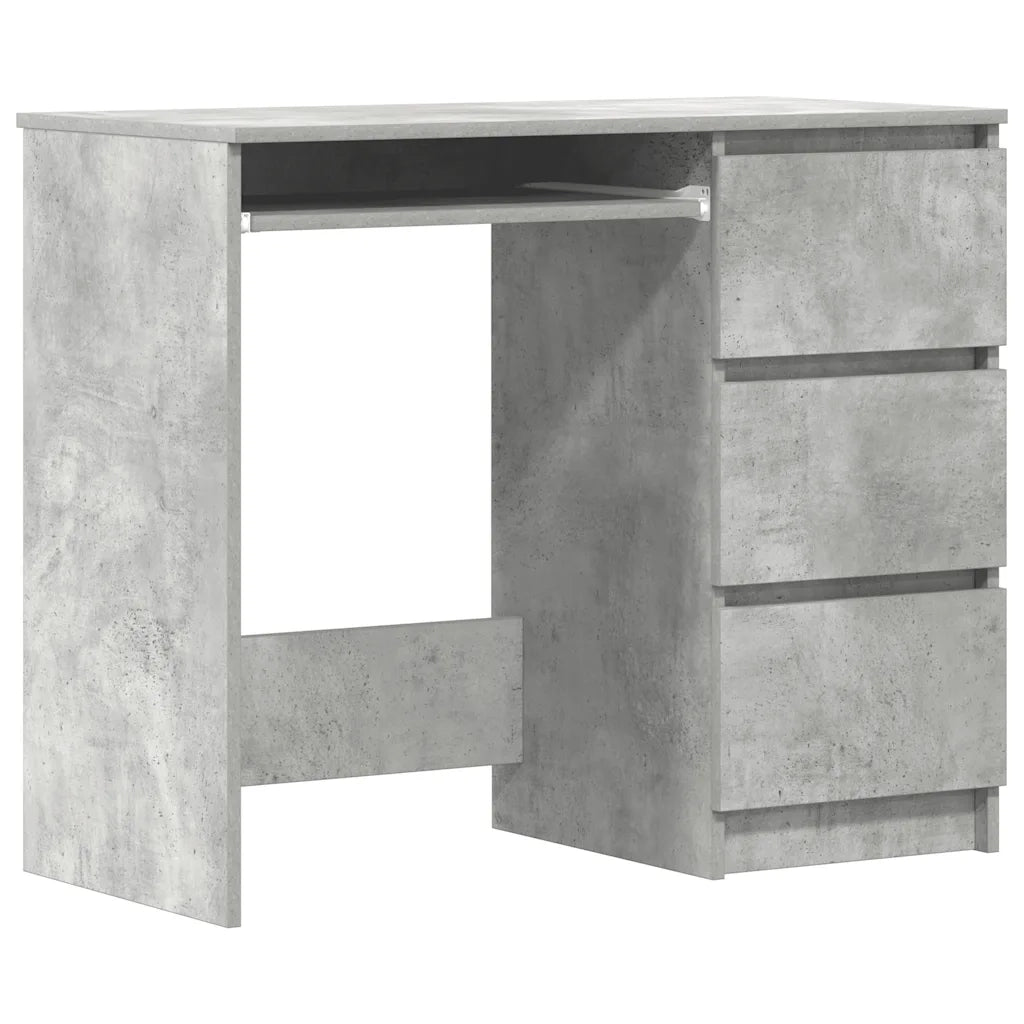 Scrivania-Scrivanie per ufficio e studio-Scrittoio Grigio Cemento 90x45x76 cm in Legno Multistrato