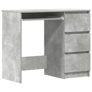 Scrivania-Scrivanie per ufficio e studio-Scrittoio Grigio Cemento 90x45x76 cm in Legno Multistrato