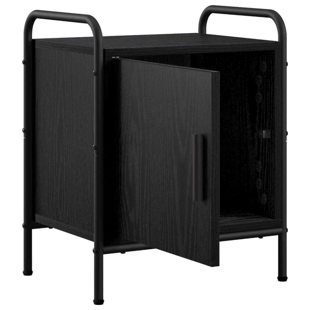 Armadio da Notte Rovere Nero 40 x 30 x 50 cm 8013518