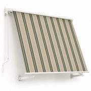 Tenda Da Sole Struttura In Alluminio Tessuto In Poliestere 280G Protezione Solare Privacy Per Balcone Terrazza Veranda E Contesti Esterni 295x250x50 Cm Beige E Verde