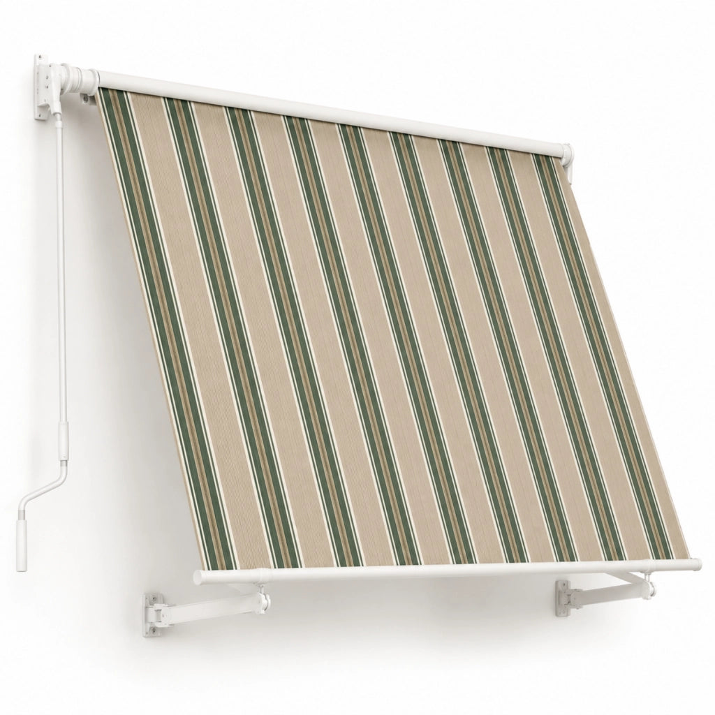 Tenda Da Sole Struttura In Alluminio Tessuto In Poliestere 280G Protezione Solare Privacy Per Balcone Terrazza Veranda E Contesti Esterni 295x250x50 Cm Beige E Verde