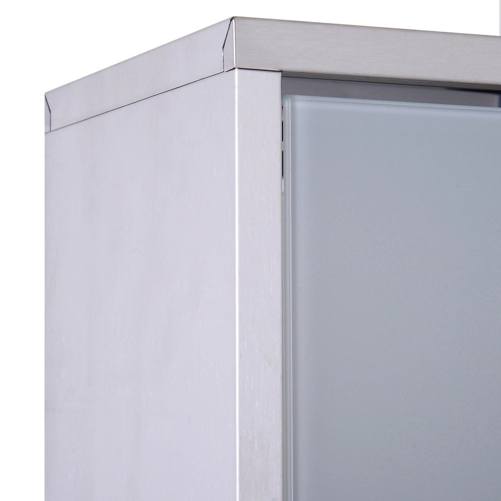 ARMADIETTO MEDICINALI con serratura 30x12x60 cm Acciaio argento