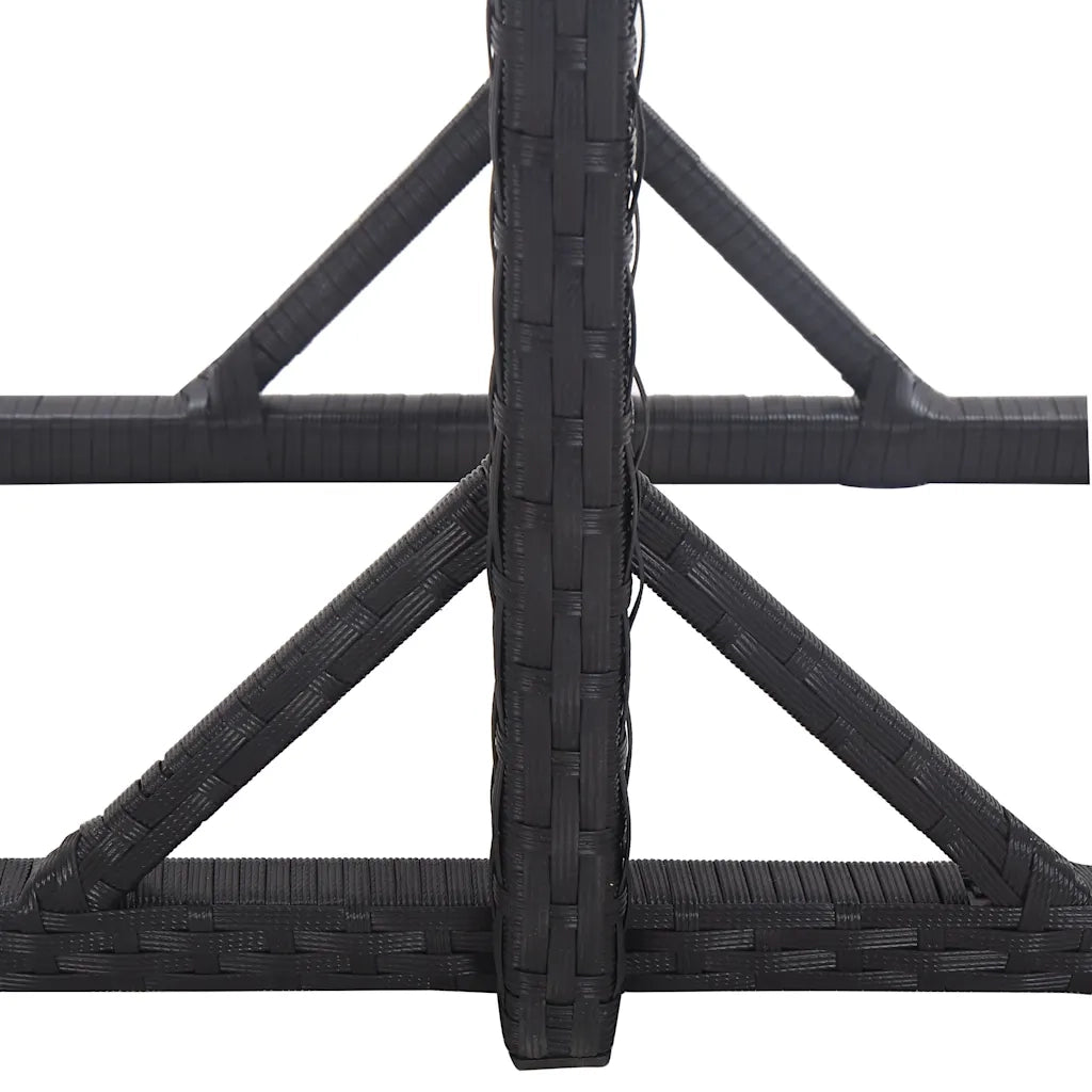 Set Mobili da Pranzo per Giardino 3 pz | Set Salotto da Giardino Nero