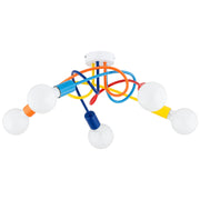 Plafoniera moderna multicolor nodo bambini 5xE27 Alfa