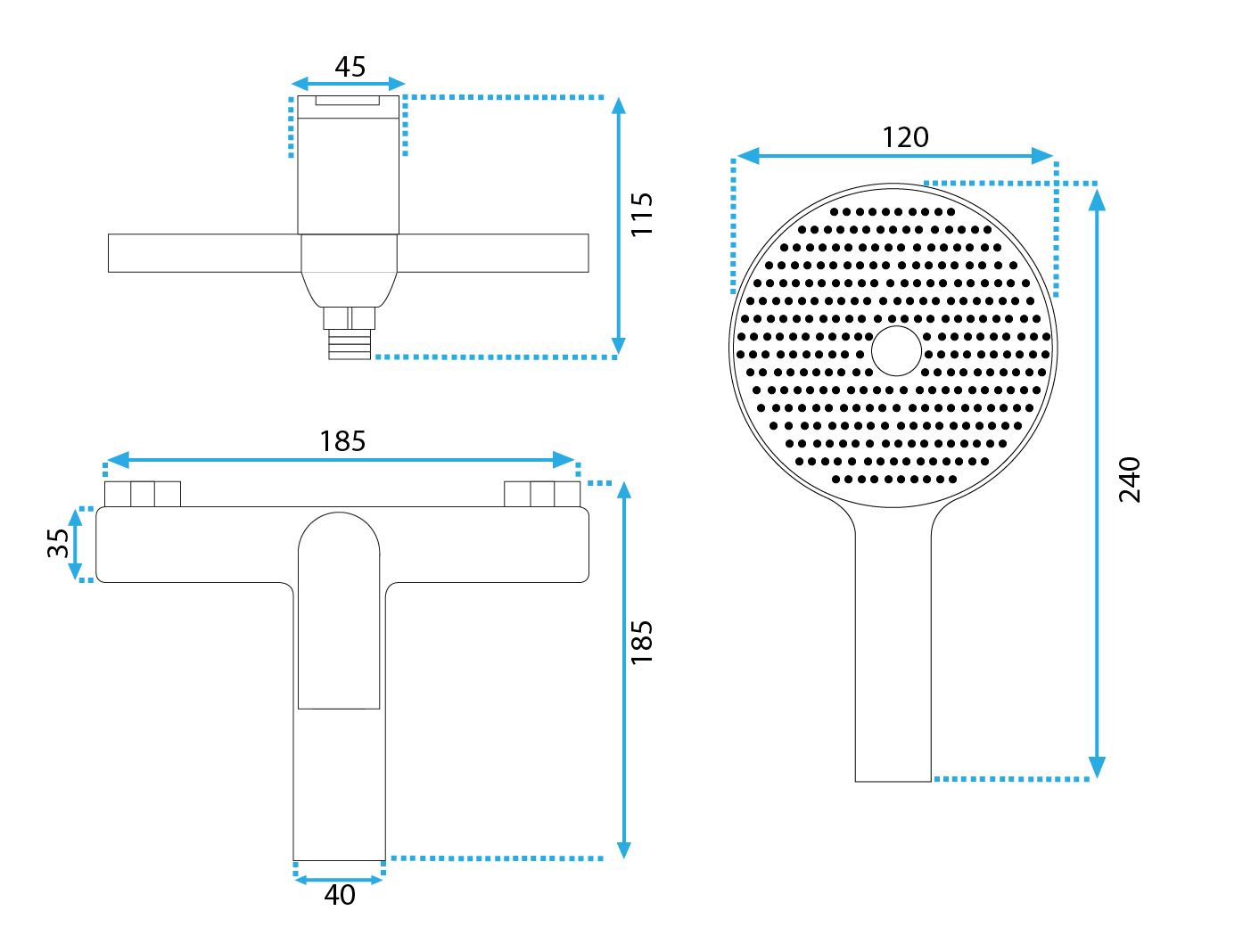Rubinetto Da Vasca Rea Avalon Brush Gold
