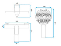 Rubinetto Da Vasca Rea Avalon Brush Gold