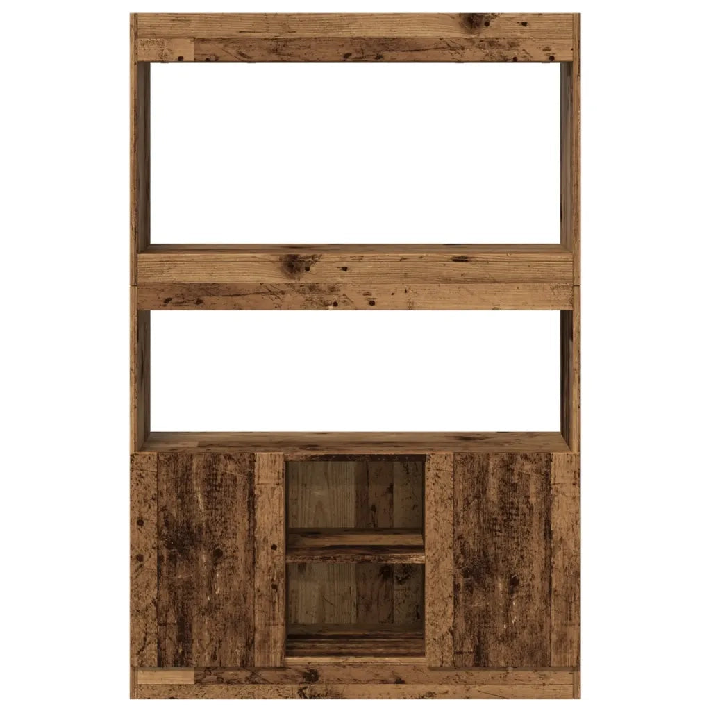 Credenza-Buffet-Armadio da cucina Legno Antico 92x33x140 cm in Legno Multistrato