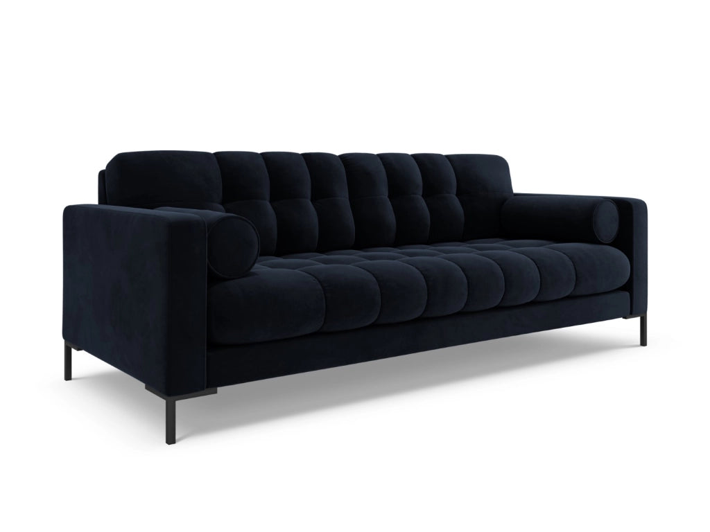 Cosmopolitan Design - Divano "Bali" 3 posti in velluto blu scuro 