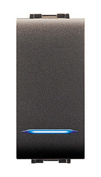 life art.4018 pulsante unipolare illuminabile nero cod:ferx.41661