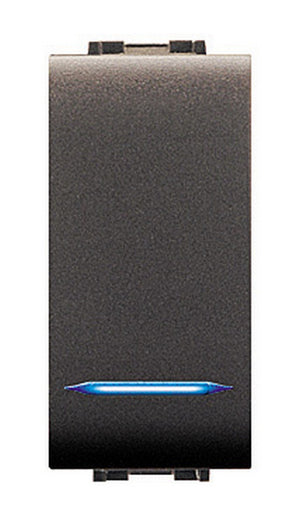 life art.4018 pulsante unipolare illuminabile nero cod:ferx.41661