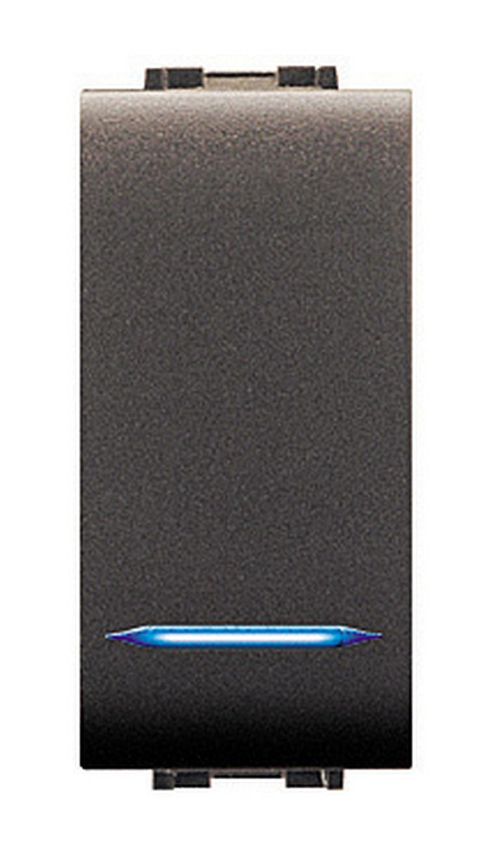 life art.4018 pulsante unipolare illuminabile nero cod:ferx.41661