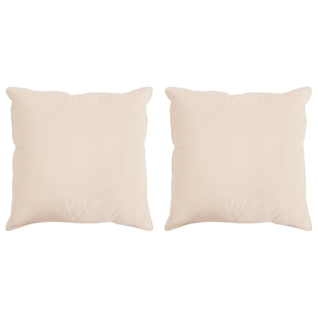 Cuscino 2 pcs Beige 60 x 60 cm Fibra di Kapok 42042054